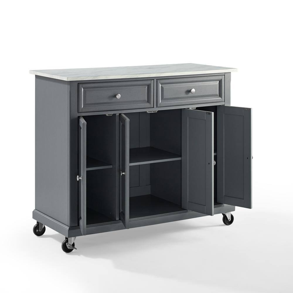 Alt View 1. Crosley Furniture - Avery Kitchen Cart - Distressed Gray.