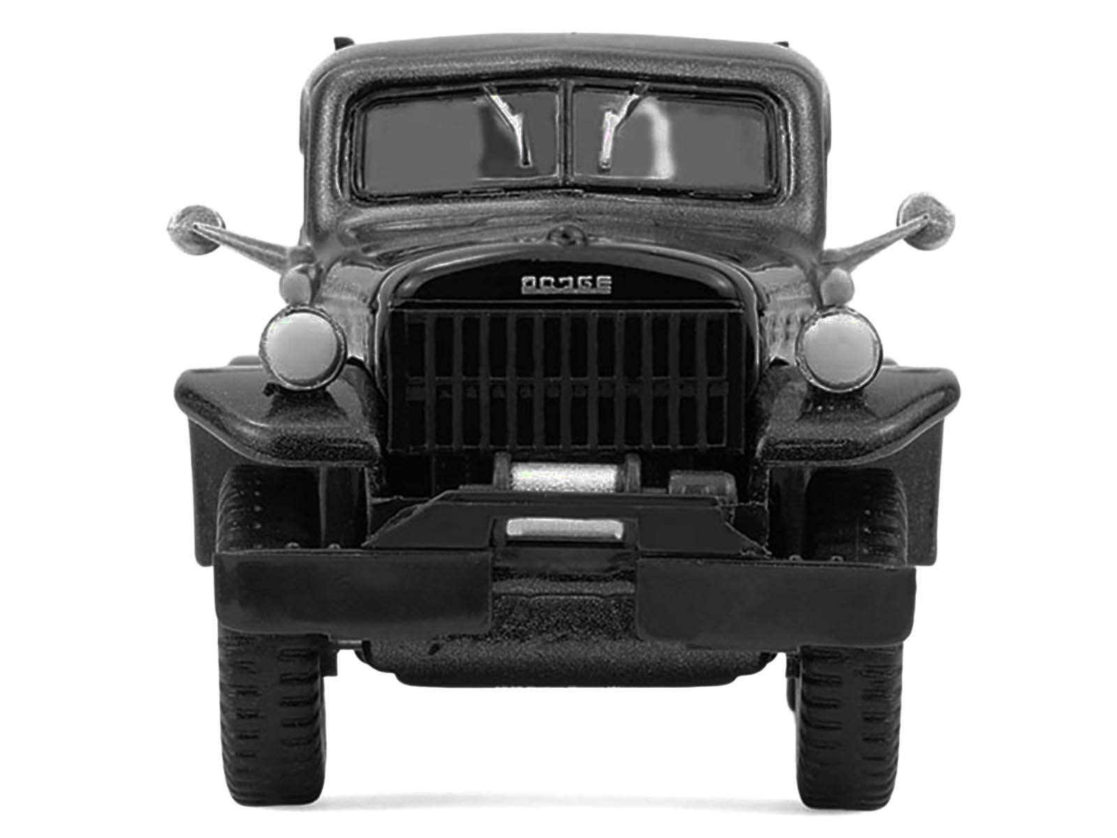 Alt View 3. Greenlight - 1946 Dodge Power Wagon Fire Truck Black "Black Bandit" Series 30 1/64 Diecast Model Car by Greenlight.