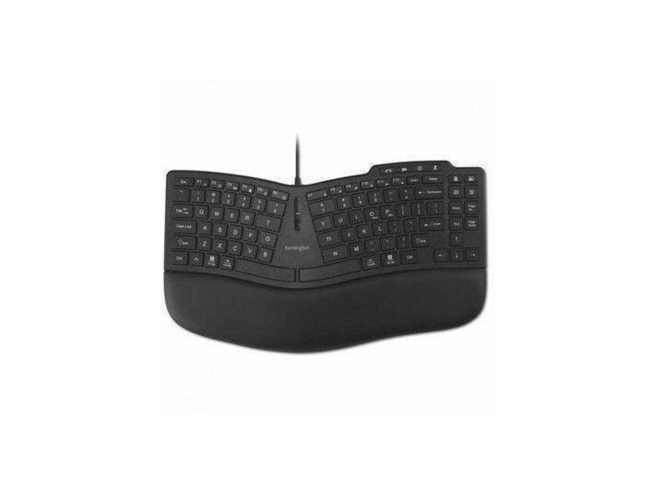 Alt View 8. Kensington - Kensington Pro Fit Ergo KB675 EQ TKL Keyboard, USB-A, Curved Design, Programmable Keys - Black.