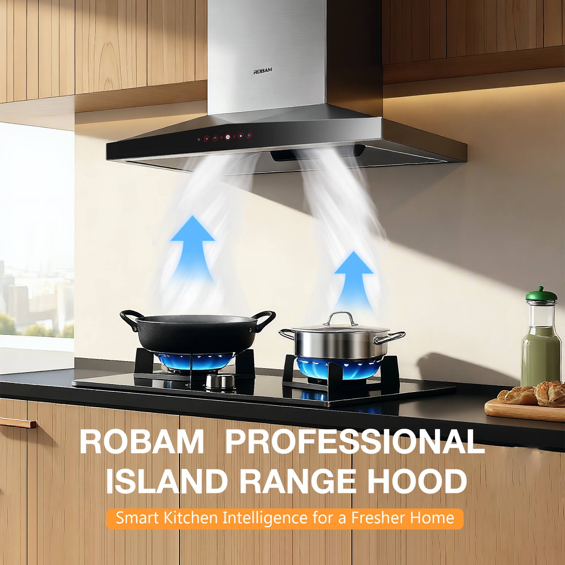 ROBAM  
PROFESSIONAL ISLAND RANGE HOOD  
Smart Kitchen Intelligence for a Fresher Home