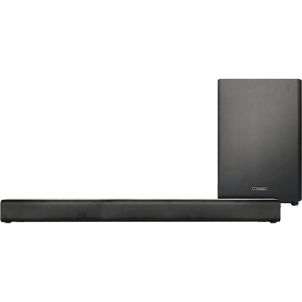 Front. Mission - Mission MSB21 2.1 Channel Soundbar with Wireless Subwoofer - Black.