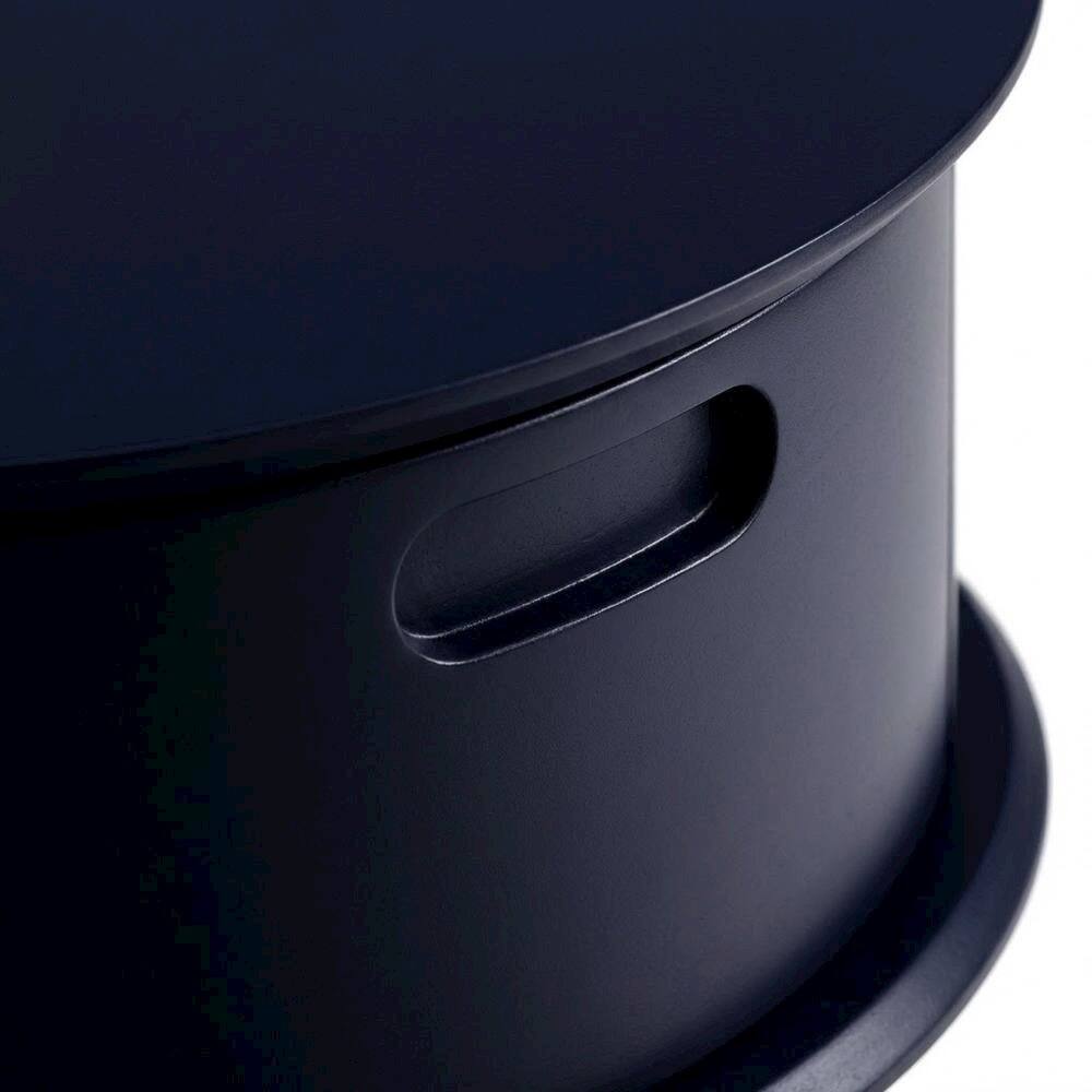 Alt View 1. FurniFact - Navy Blue Nightstand with Modern Design and Sturdy Construction - Brown.