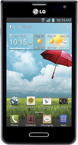  T-Mobile Prepaid - LG Optimus F3 4G LTE No-Contract Cell Phone - Black