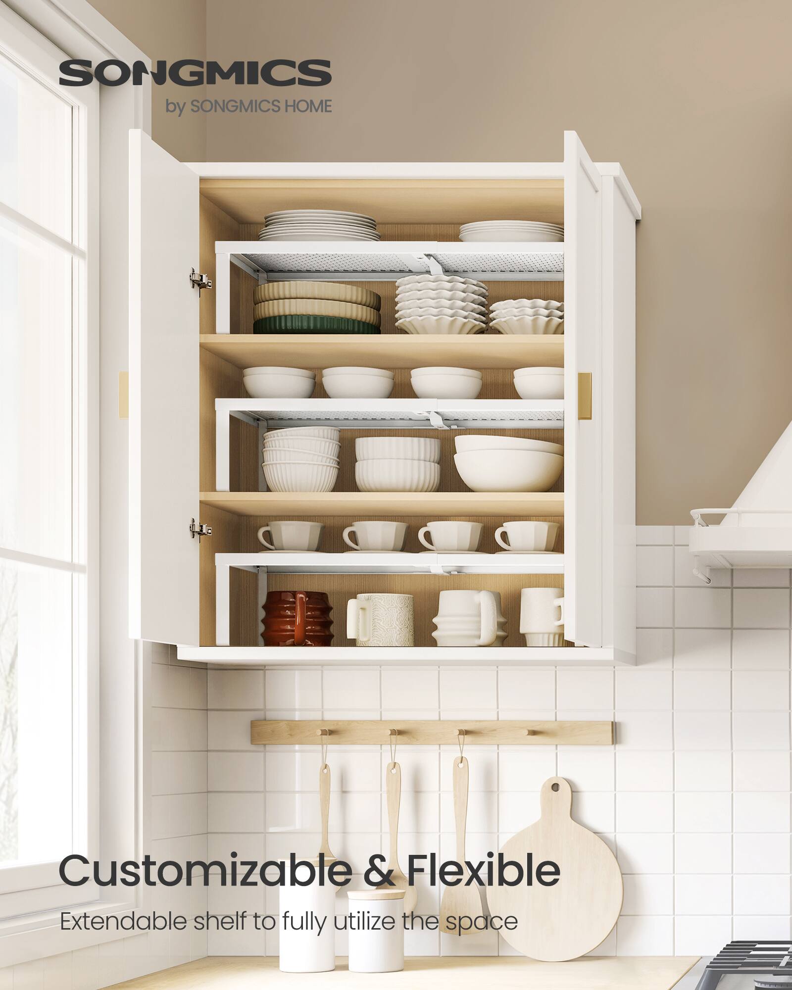 SONGMICS by SONGMICS HOME

Customizable & Flexible
Extendable shelf to fully utilize the space