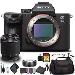 Sony - Alpha a7 III Mirrorless Camera with 28-70mm Lens ILCE7M3K/B with Soft Bag, Tripod, Additional Battery, 64GB Memory