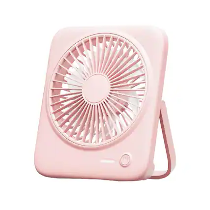 Front. Mullets Homeiances - Portable Desk Fan With Power Bank - Pink.