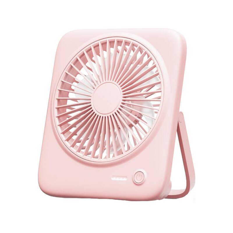 Front. Mullets Homeiances - Portable Desk Fan With Power Bank - Pink.