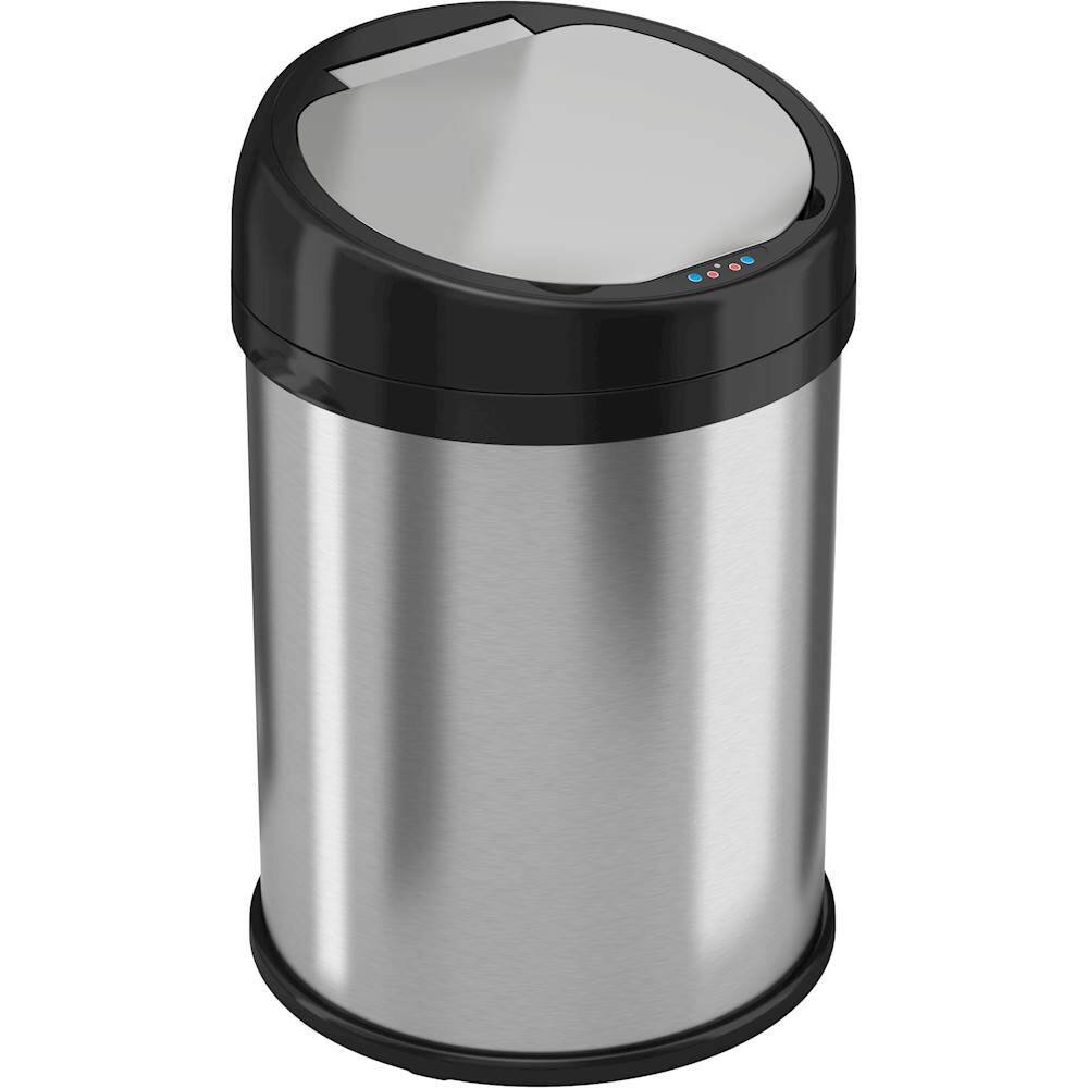 Best Buy iTouchless RS 8Gal. Touchless Round Trash Can Stainless