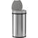 Left. iTouchless - 13-Gal. Touchless Semi-Round Trash Can - Brushed Silver.