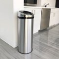 Alt View Zoom 12. iTouchless - 13-Gal. Round Touchless Trash Can - Stainless Steel.