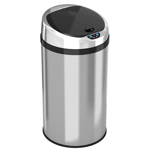 iTouchless - NX 8-Gal. Touchless Round Trash Can - Stainless Steel was $89.99 now $57.99 (36.0% off)