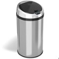 Angle Zoom. iTouchless - NX 8-Gal. Touchless Round Trash Can - Stainless Steel.