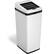 Angle. iTouchless - 14 Gallon Sliding Lid Sensor Trash Can with AbsorbX Odor Control System, Automatic Kitchen Bin - White stainless steel.
