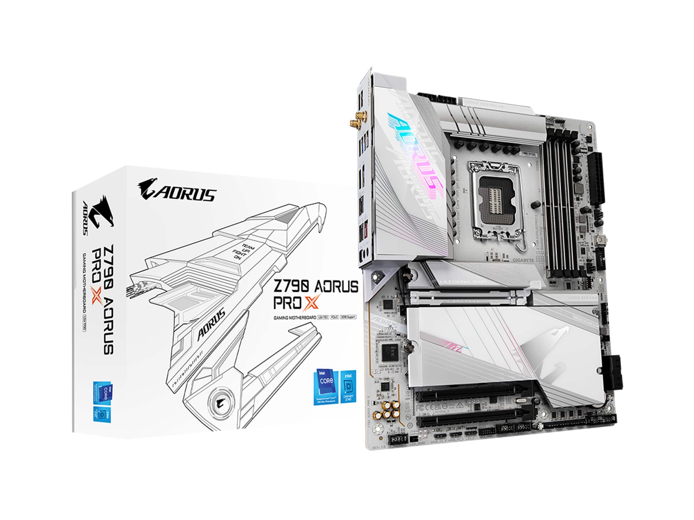 Alt View 11. GIGABYTE - GIGABYTE - Z790 AORUS PRO X (Socket LGA 1700) Intel Z790 ATX DDR5 Wi-Fi 7 Motherboard - White.
