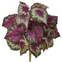 BreeBe - 16" Wax Begonia Bush (Set of 6) - Green