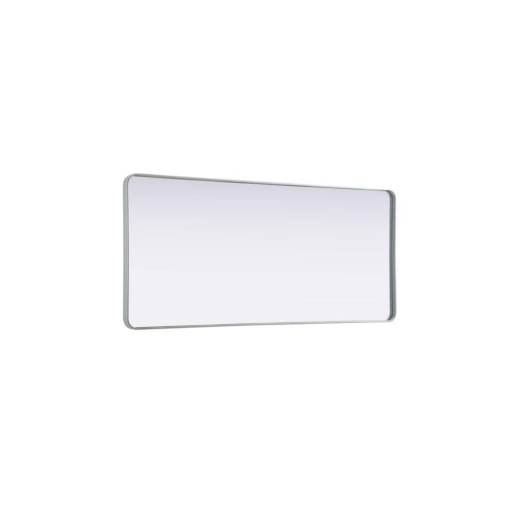 Alt View 1. Elegant Decor - Contour Metal Rectangle Mirror 32x72 in Silver - Silver.