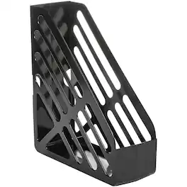 Deflecto - AntiMicrobial Jumbo Magazine File Polystyrene - Black