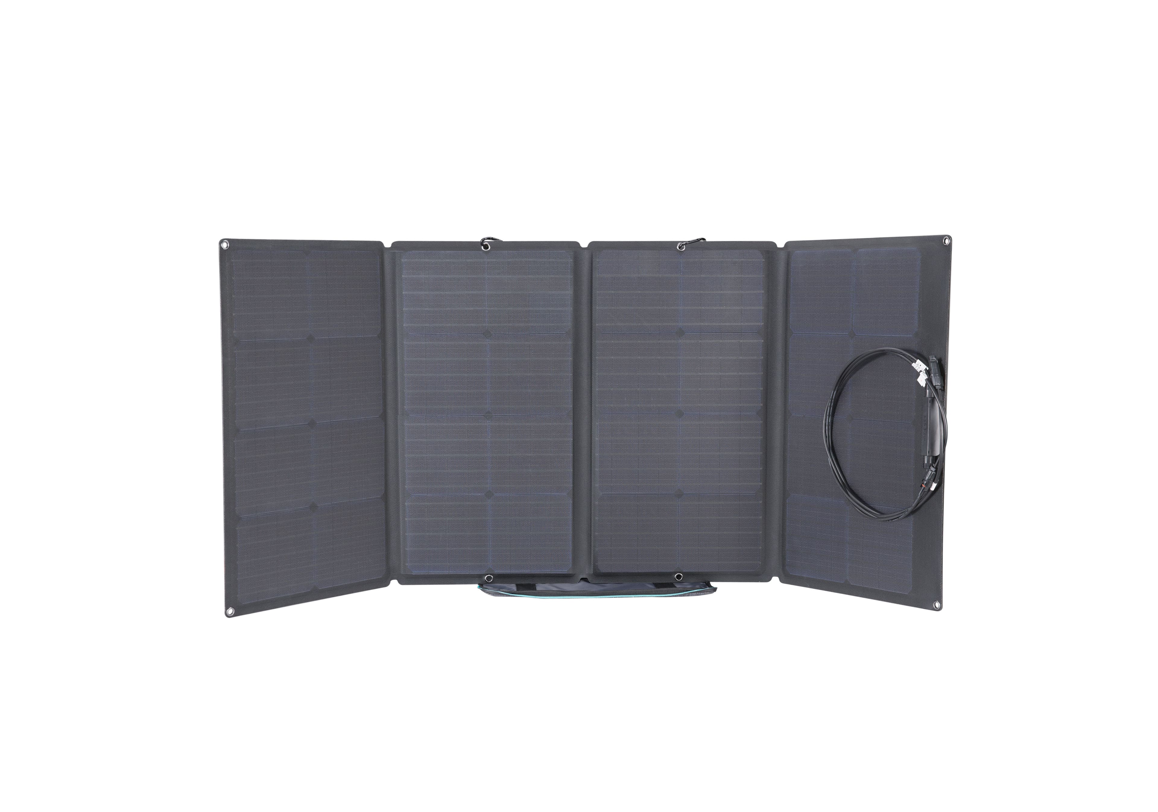 Front. EcoFlow - Foldable 160W Solar Panel - Black.