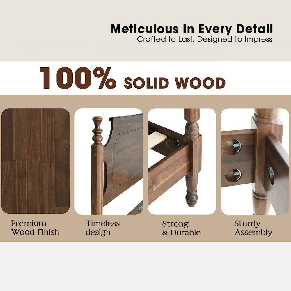 Meticulous In Every Detail  
Crafted to Last, Designed to Impress  

100% SOLID WOOD  

Premium Wood Finish  
Timeless design  
Strong & Durable  
Sturdy Assembly
