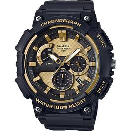 Casio - Men's Chronograph Sport Watch with Gold Dial - MCW-200H-9AV - Black