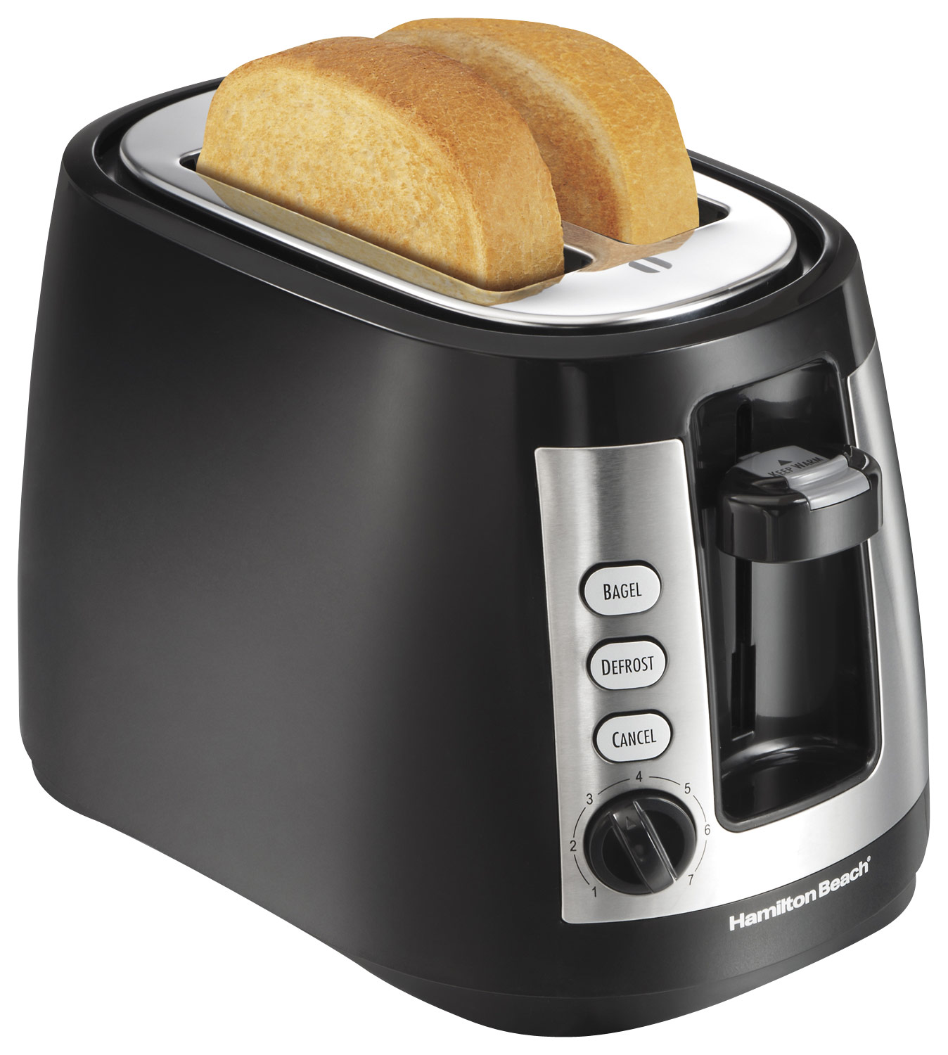 Hamilton Beach - 2-Slice Wide-Slot Toaster - Black