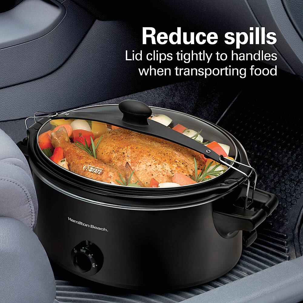 Alt View 12. Hamilton Beach - Stay or Go 6 Quart Slow Cooker - Black.