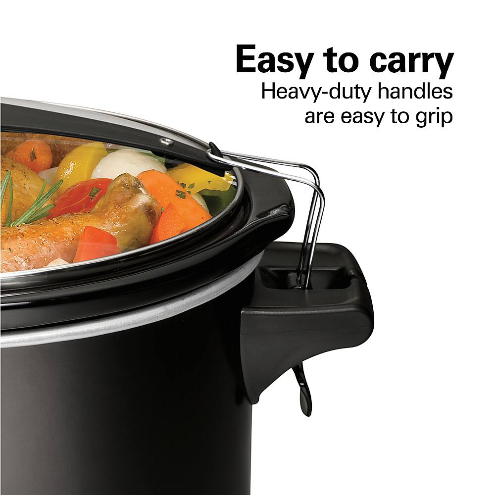 Alt View 14. Hamilton Beach - Stay or Go 6 Quart Slow Cooker - Black.