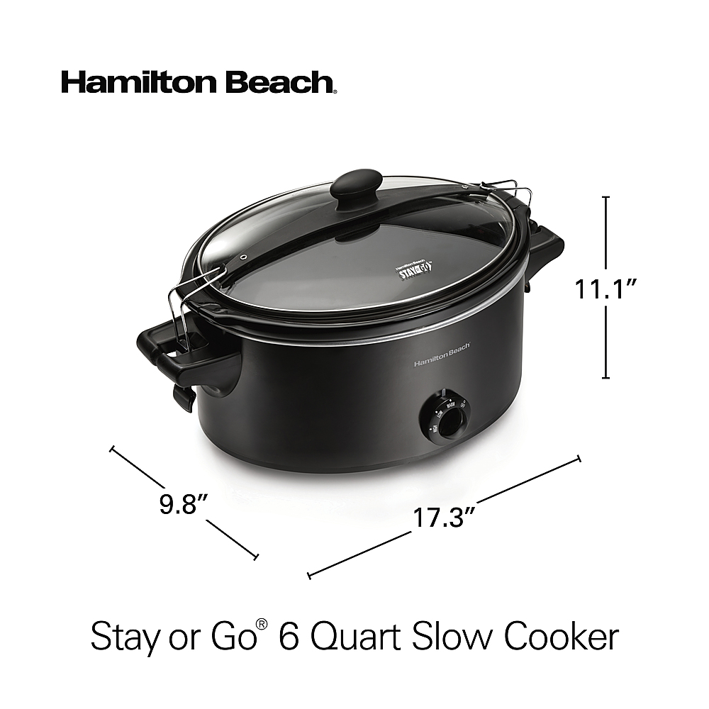 Best Buy: Hamilton Beach Stay or Go 6 Quart Slow Cooker black 33261