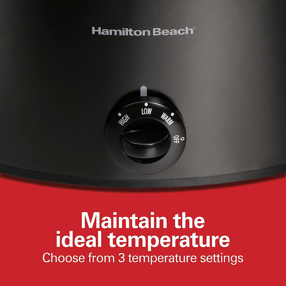Alt View 16. Hamilton Beach - Stay or Go 6 Quart Slow Cooker - Black.