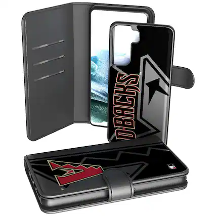 Front. Keyscaper - Arizona Diamondbacks Samsung Galaxy Mono Tilt Wallet Case - S10 - Multicolor.