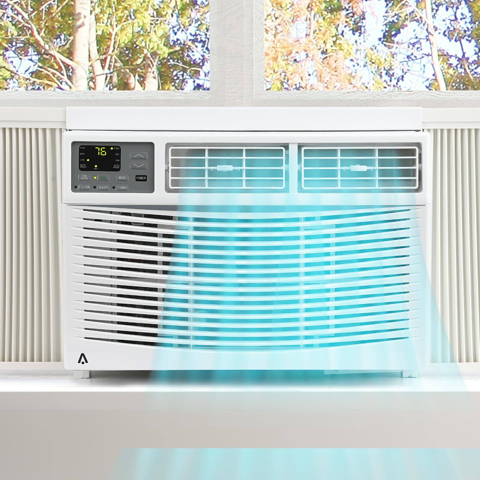 The text on the image appears to be:

"15 i - - PORER ILTOR SE"

However, this text seems to be part of a larger image or design and is not clearly readable. The main focus of the image is an air conditioner with a digital display showing "76°F" and various control buttons. There is no clear context or meaning to the text provided.