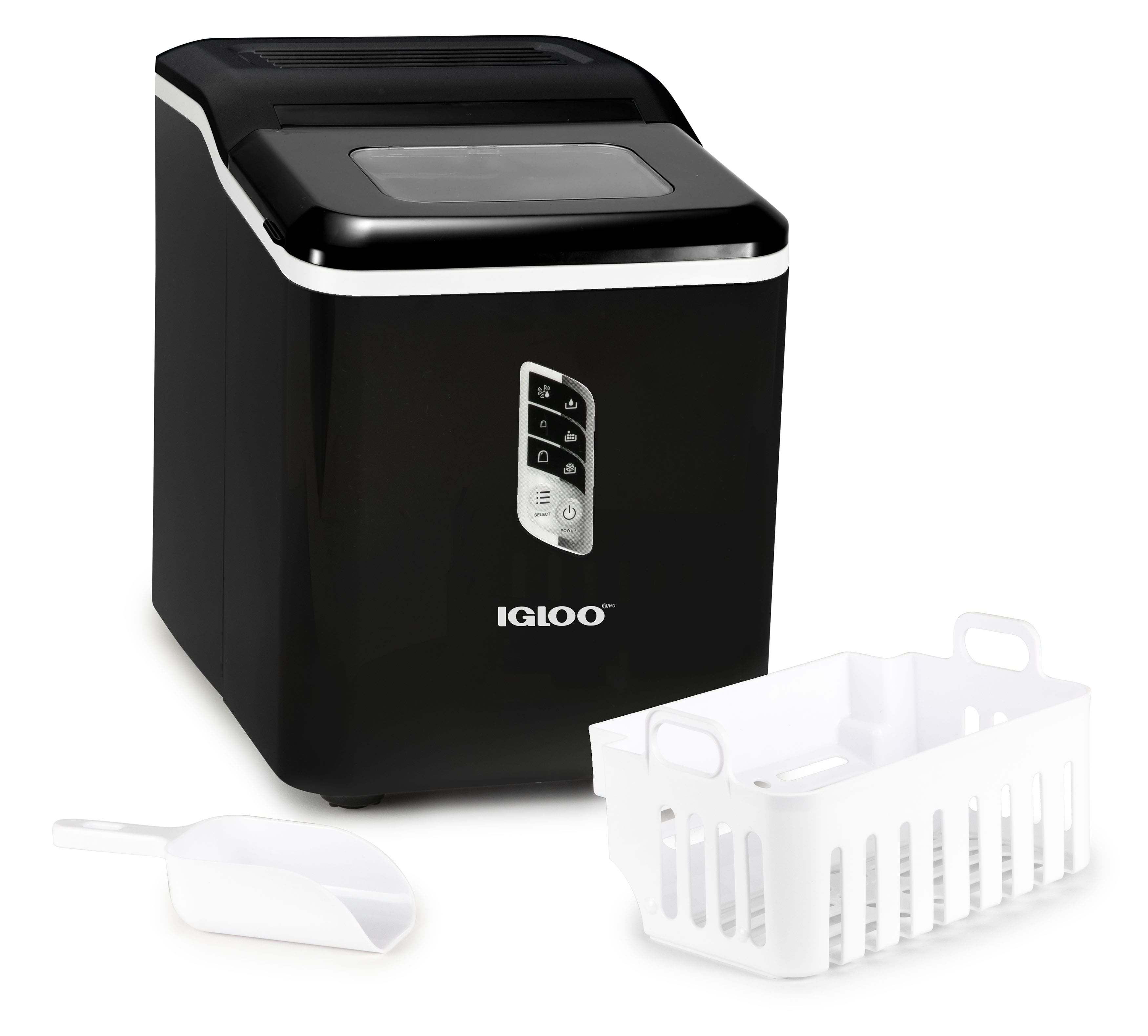 Igloo - Automatic Self-Cleaning 26-lb. Ice Maker - Black