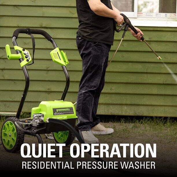 greenworks 2000 QUIET OPERATION RESIDENTIAL PRESSURE WASHER