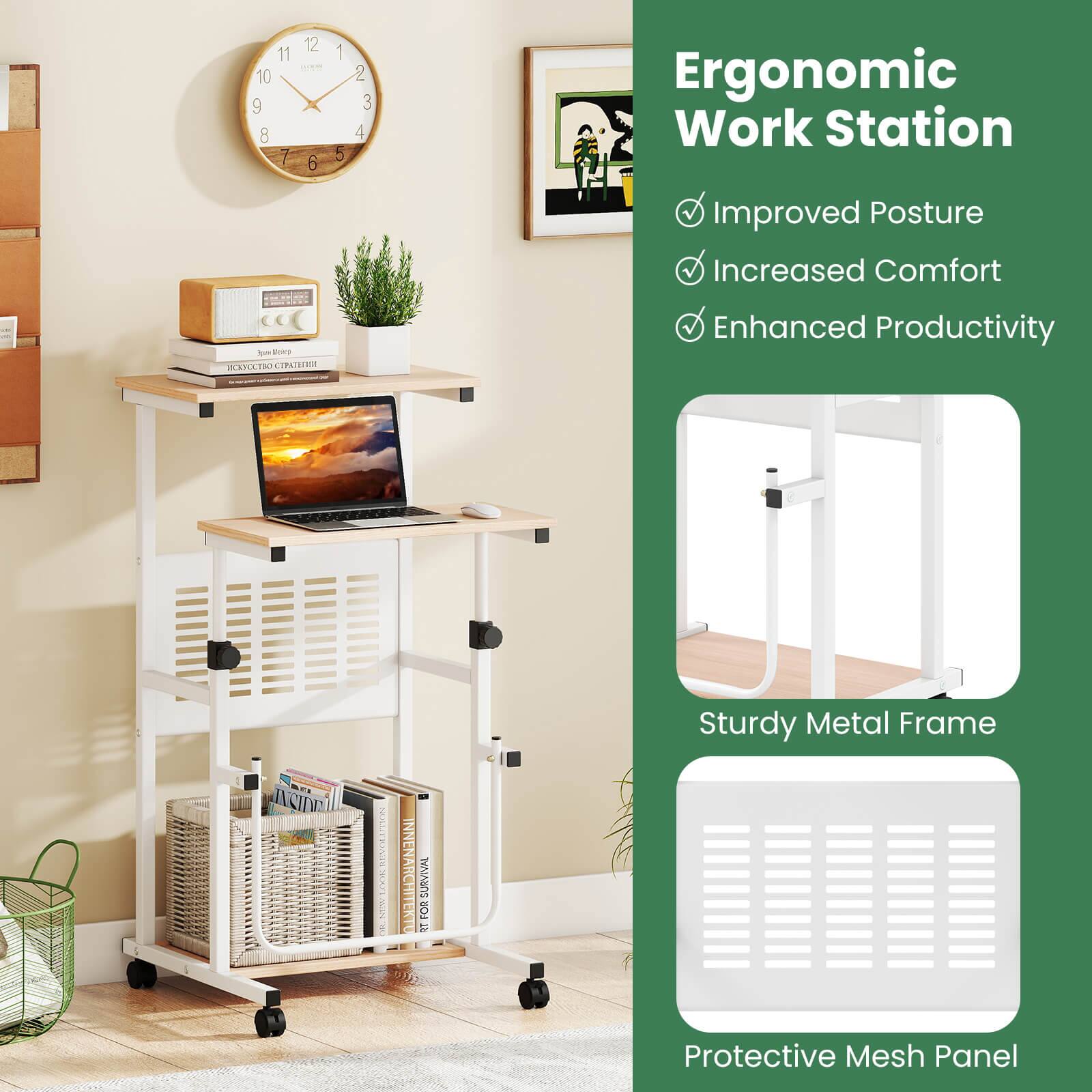 Ergonomic Work Station

- Improved Posture
- Increased Comfort
- Enhanced Productivity

Sturdy Metal Frame

Protective Mesh Panel