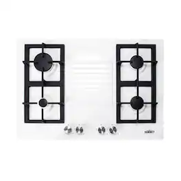SUMMIT - 30" Wide 4-Burner Gas Cooktop - White