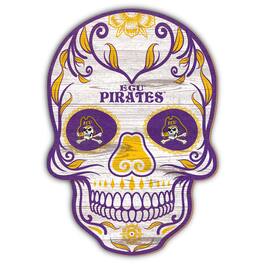 Fan Creations - ECU Pirates 12'' Sugar Skull Sign - Multicolor