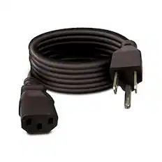 Front. Mars Devices - Universal Three Prong Power AC Power Cord / Adapter - Black.