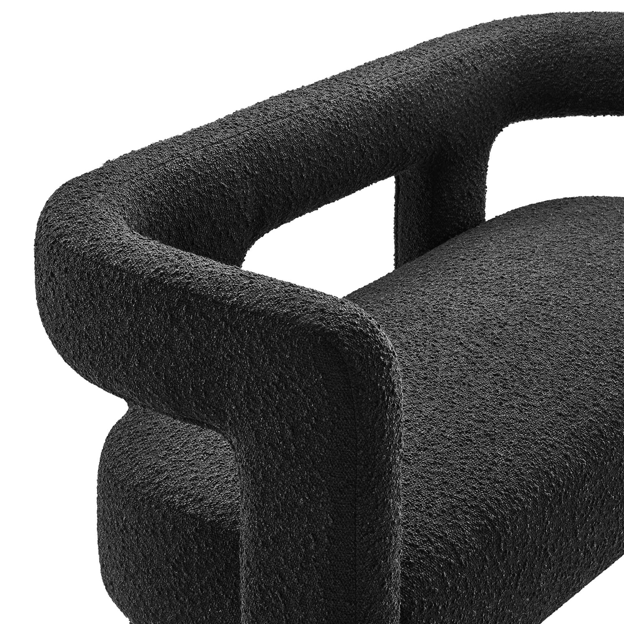Alt View 5. Modway - Kayla Boucle Upholstered Loveseat by Modway - Black.