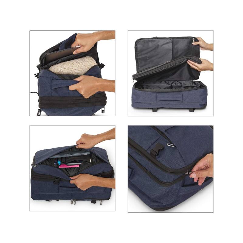 Angle. Beauty Hub Ecommerce - SLEEK ANTI-SCRATCH QUEST BACKPACK - Blue - Blue.