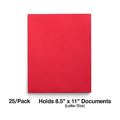 25/Pack  
Holds 8.5" x 11" Documents (Letter Size)