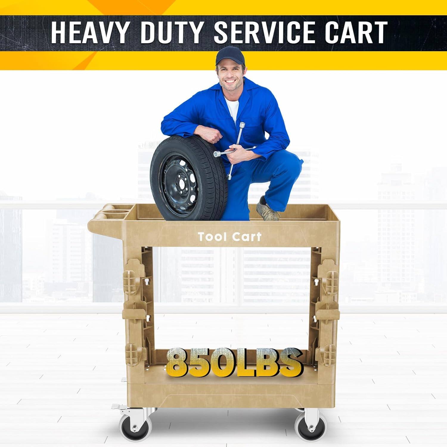 HEAVY DUTY SERVICE CART, Tool Cart, 850LBS