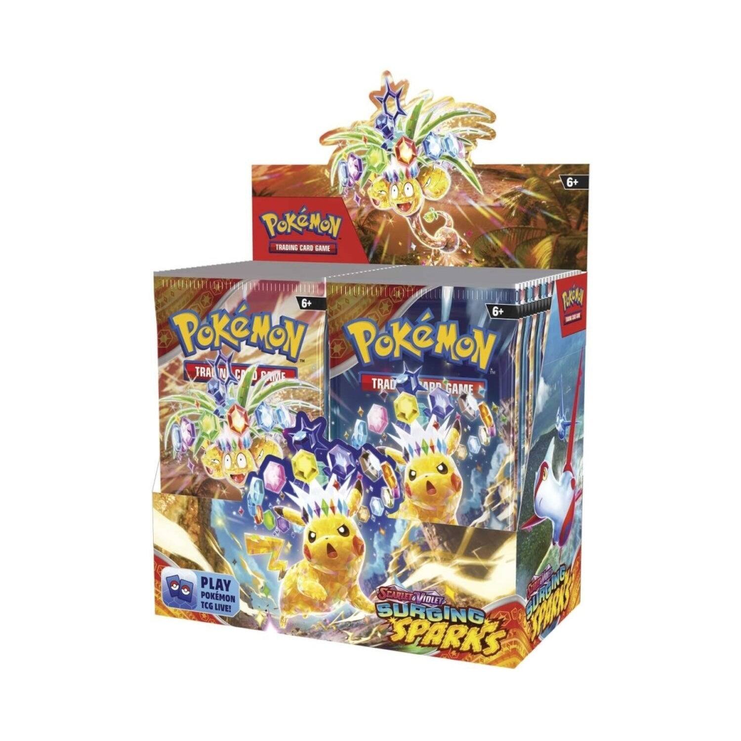 Pokémon Trading Card Game  
6+  
Play Pokémon TCG Live!  
Surging Sparks  
6+