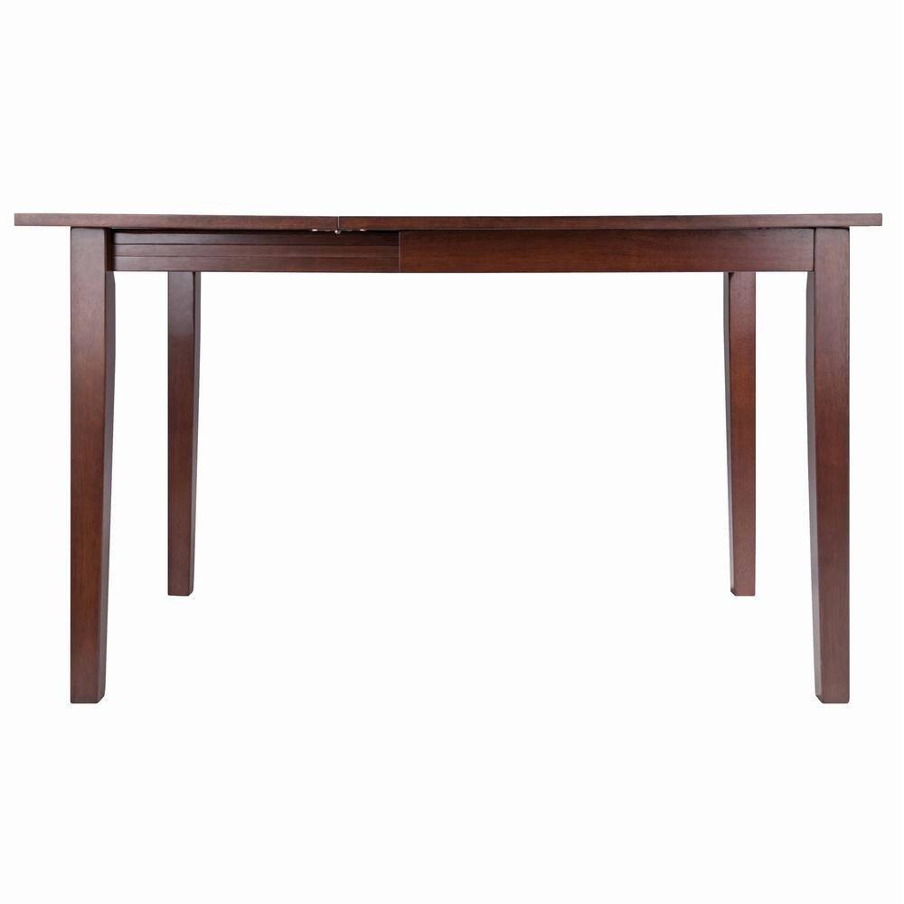 Angle. FurniFact - Drop Leaf Dining Table - Walnut.