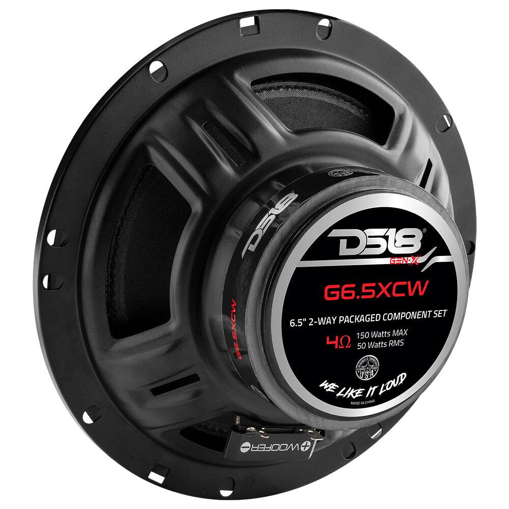 DSLB D518 GENDY G6.5XCW COMPONENT SET 6.5" 2-WAY PACKAGED 66.5XCW 40 WISH 150 50 Watts Watts RMS MAX WE LIKE CHEESE IT LOUD MADE OF WOOFER
