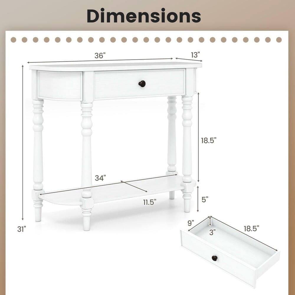 Dimensions: 36" x 13" x 18.5" x 34" x 11.5" x 5" x 31" x 9" x 3" x 18.5"