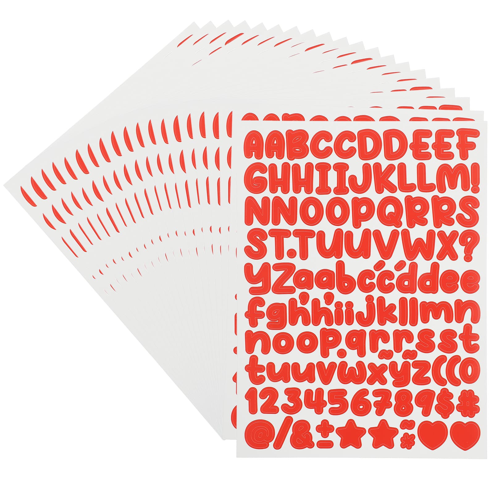 "Unique Bargains - 30 Sheets Letter Stickers, 3360pcs 1/2"" Vinyl Letter/Number Stickers for Mailbox, Poster Board, Scrapbooking, Bottle - Red" price history on PriceWatchPro
