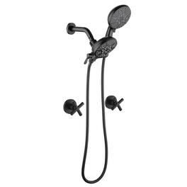 Boyel Living - Shower Set with Dual Handle Control and 7 Function Dual Shower Heads - Matte Black