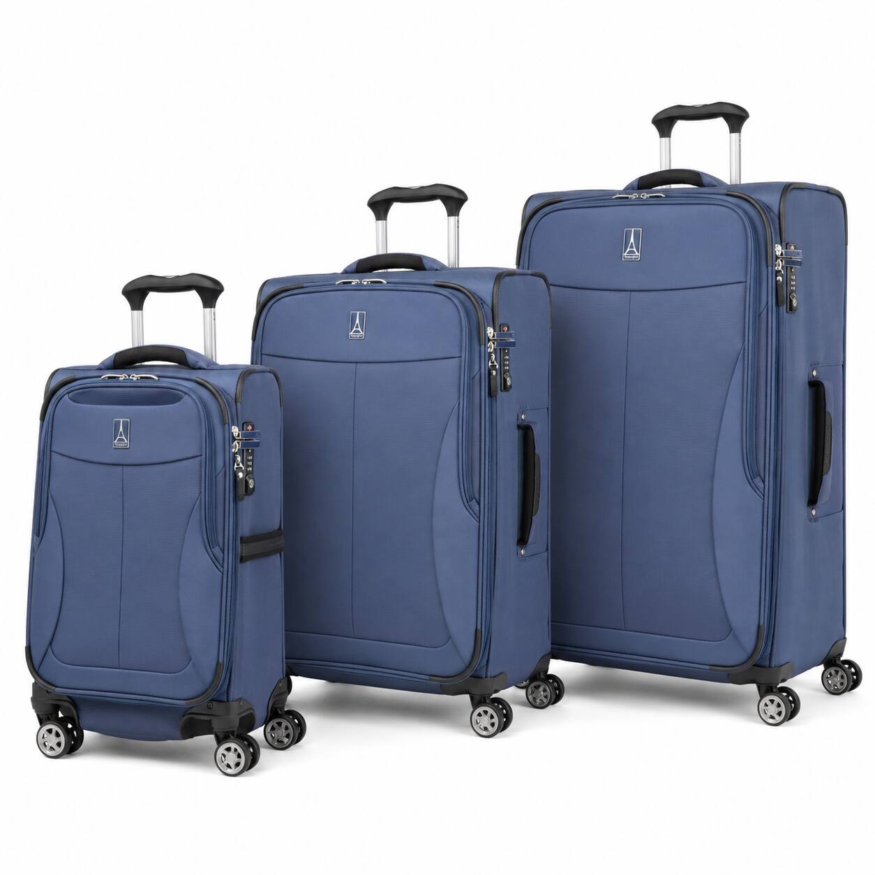 Front. Travelpro - Walkabout 6 Softside Expandable 3 Piece (20"/25"/29") Spinner Luggage Set - Ocean Blue.