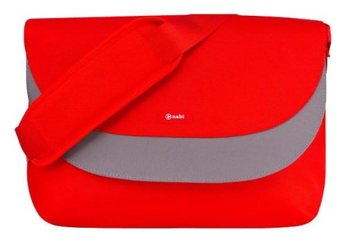 Front Standard. nabi - Messenger Bag for Select nabi Tablets - Red.
