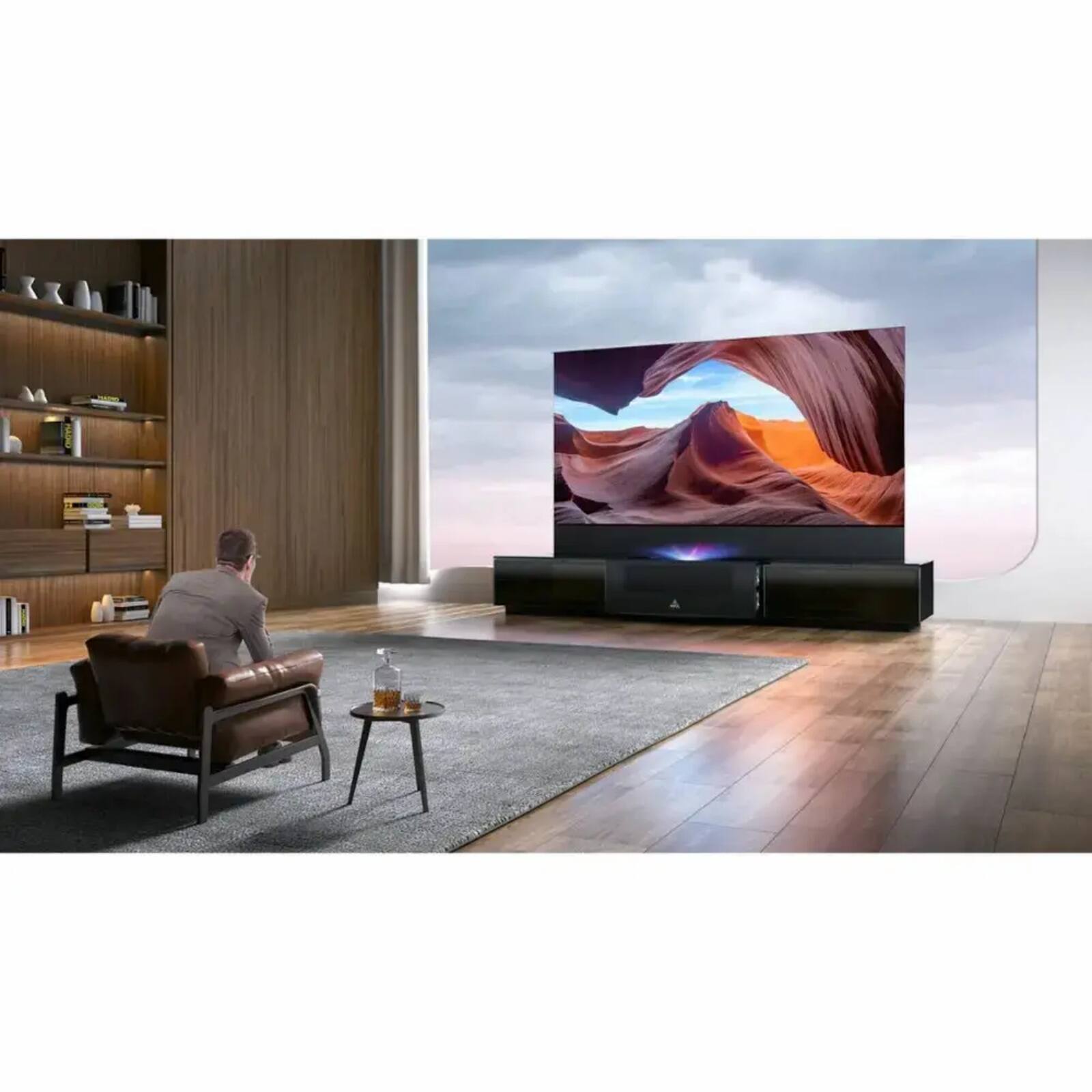 Alt View 4. AWOL Vision - VTV-100-CO 4K UHD Smart Triple Laser Vanish TV ，HDR10+, Dolby Vision - BLACK.